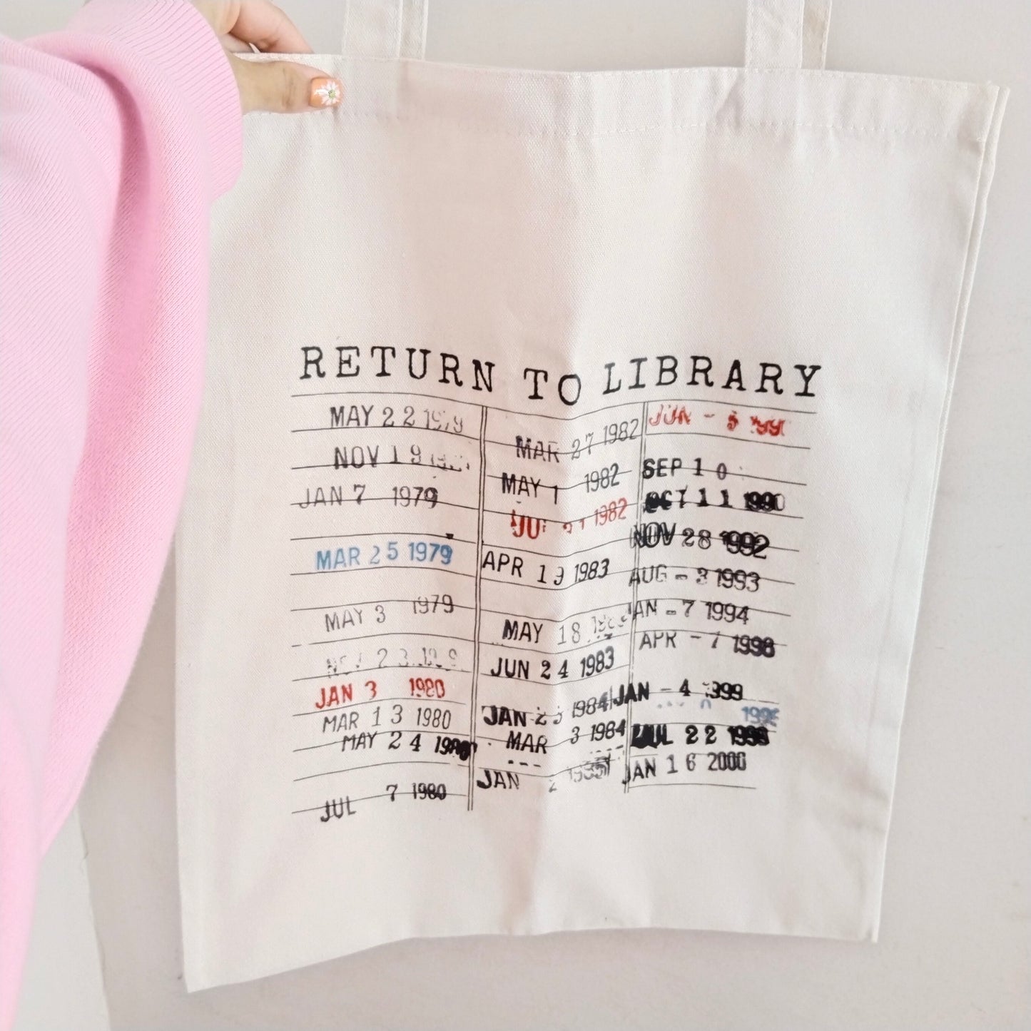 Bolsa de tela préstamo de libros