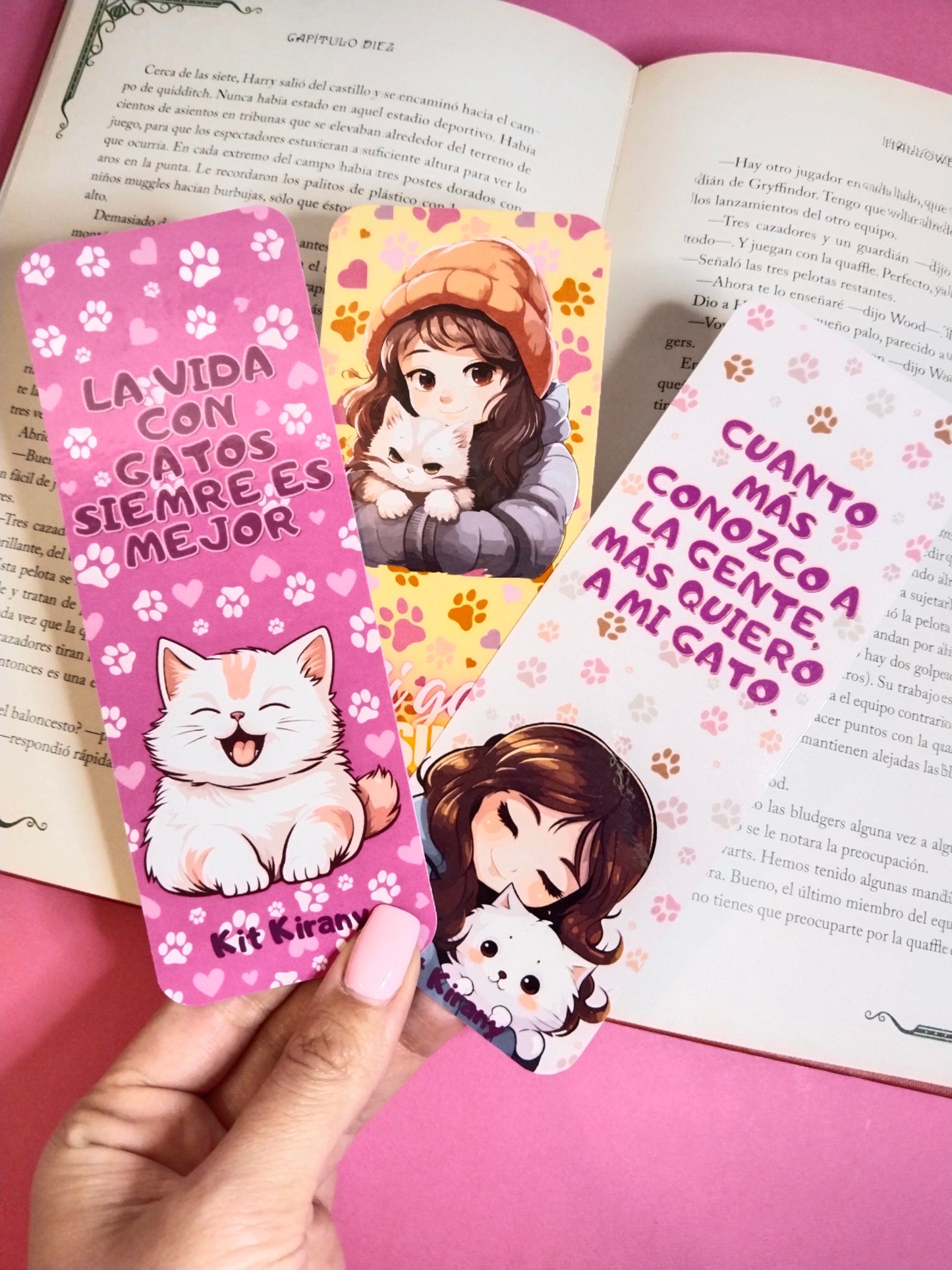 Colección marcapáginas encanto felino