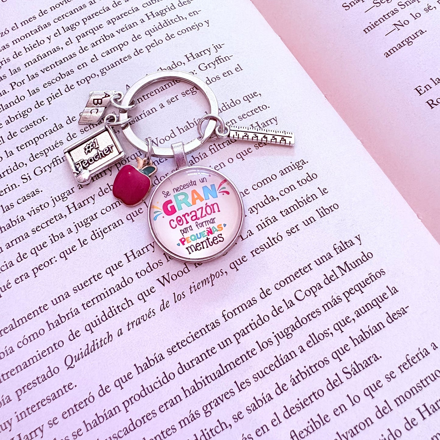 Llavero de charms para profesores