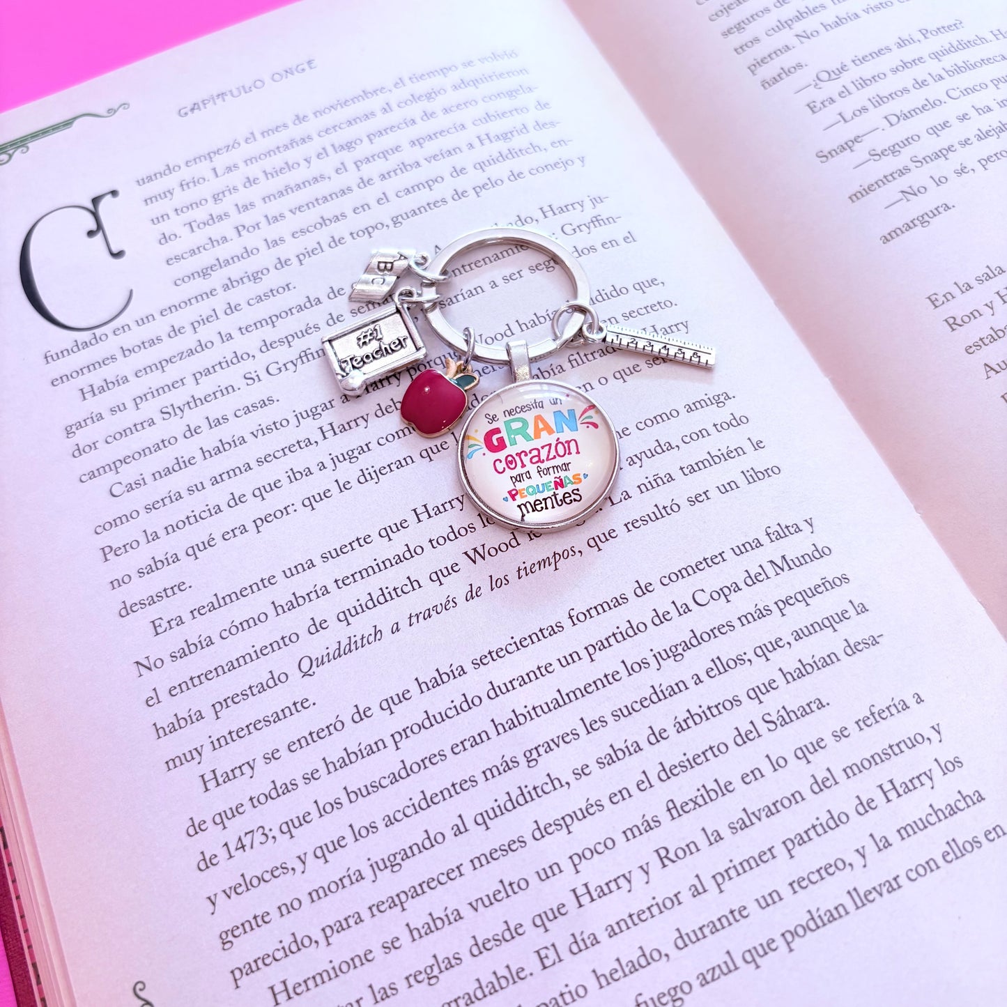 Llavero de charms para profesores