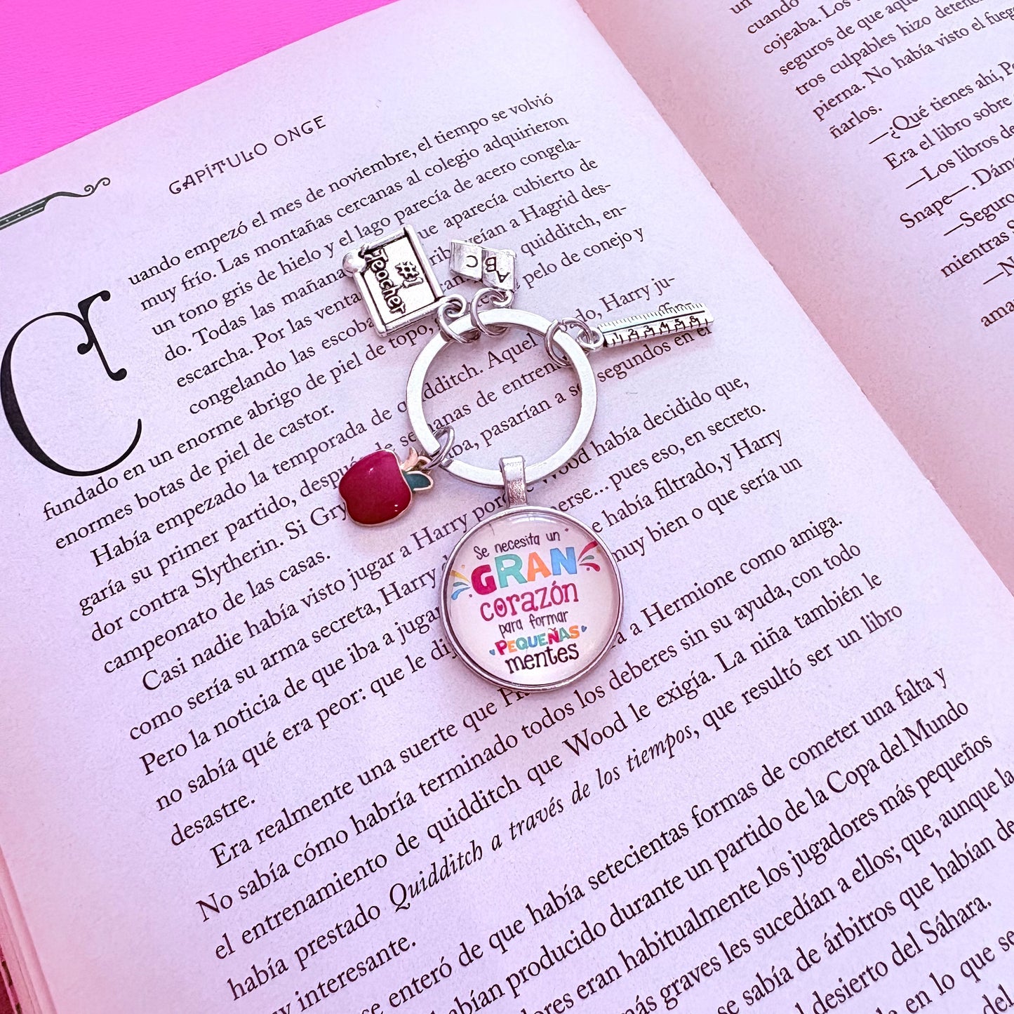 Llavero de charms para profesores