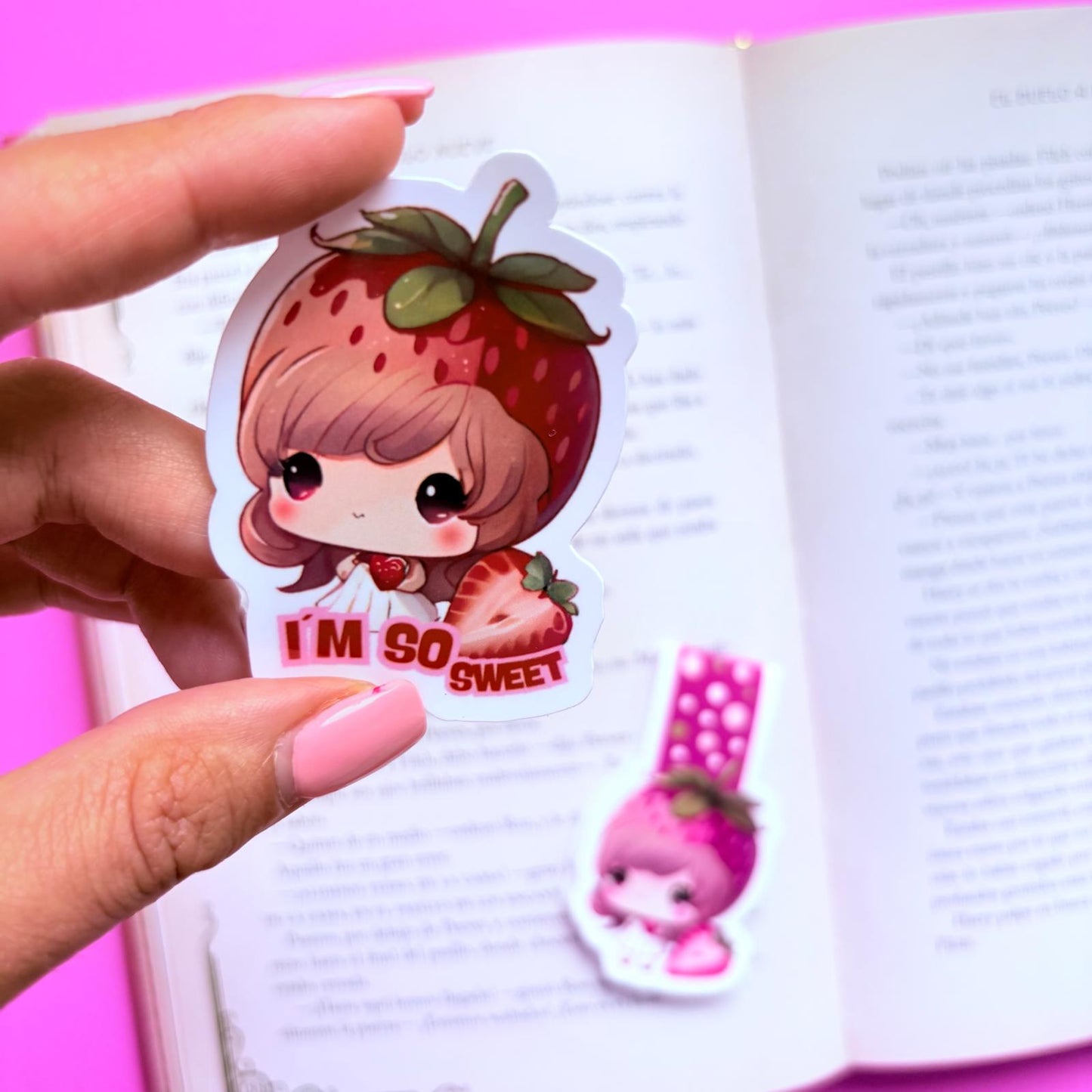 sticker/pegatina chica de fresa
