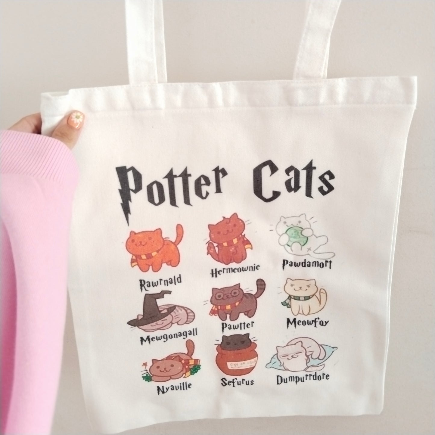 Bolsa de tela Potter cats
