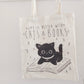 Bolsa de tela gatos y libros