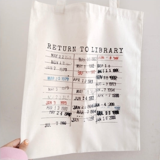Bolsa de tela préstamo de libros