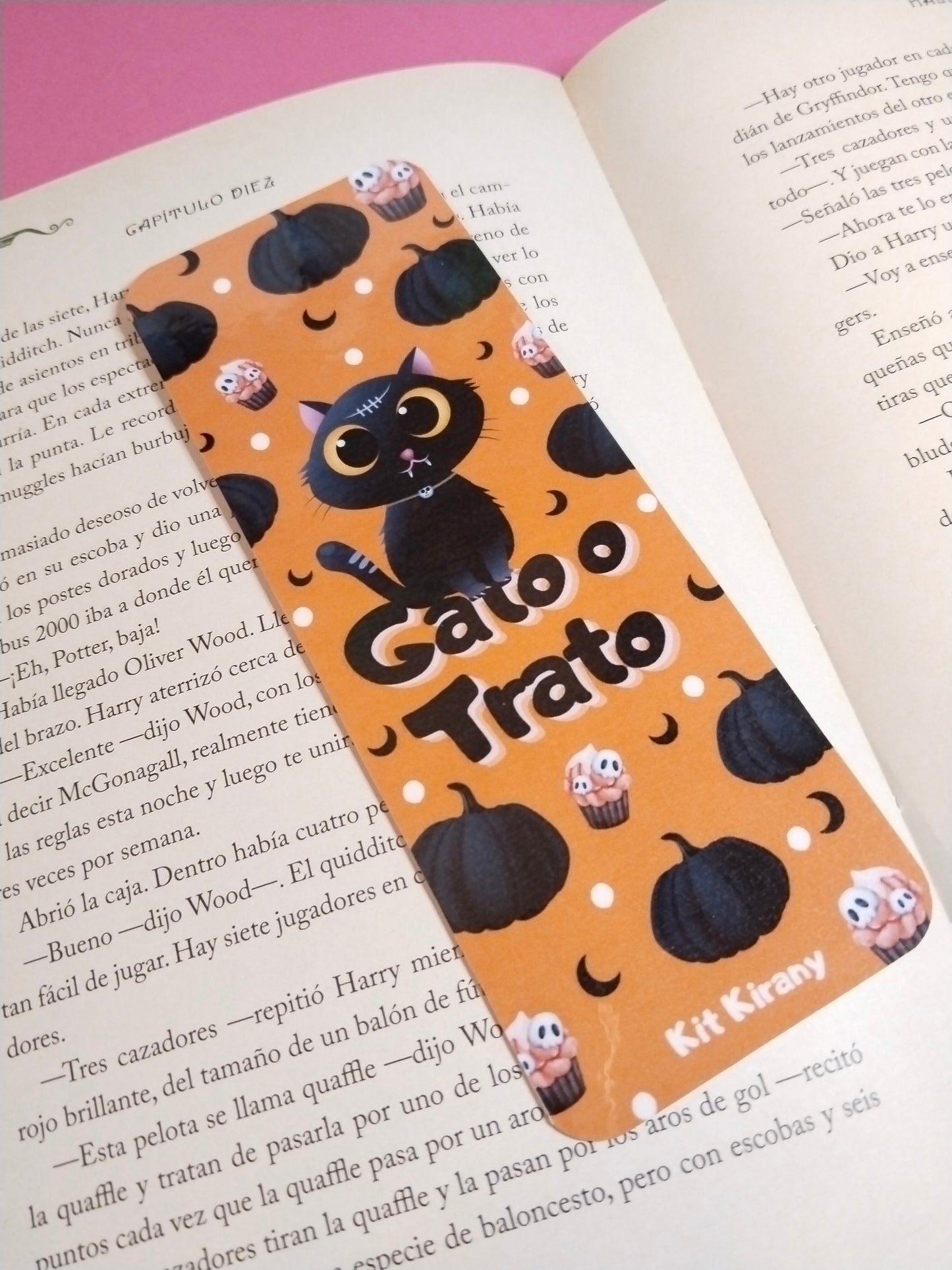 Marcapáginas gato o trato