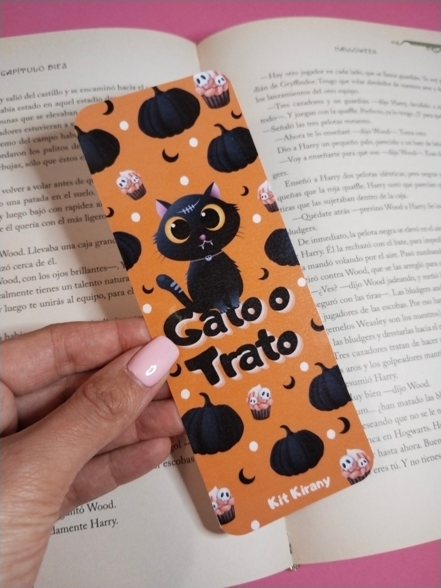 Marcapáginas gato o trato