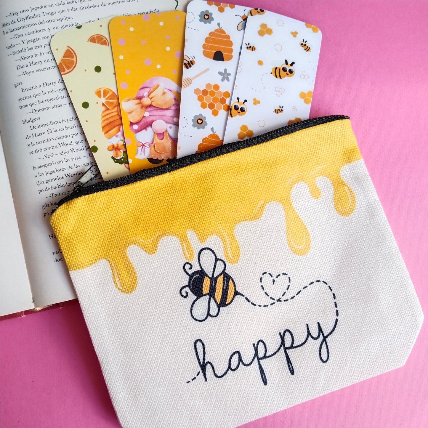 Mini bolsa de tela abejita