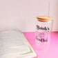 Vaso de cristal book´s and coffee