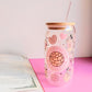 Vaso de cristal cafecito y chisme