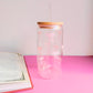 Vaso de cristal lazos rositas