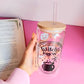 Vaso de cristal poción de bruja