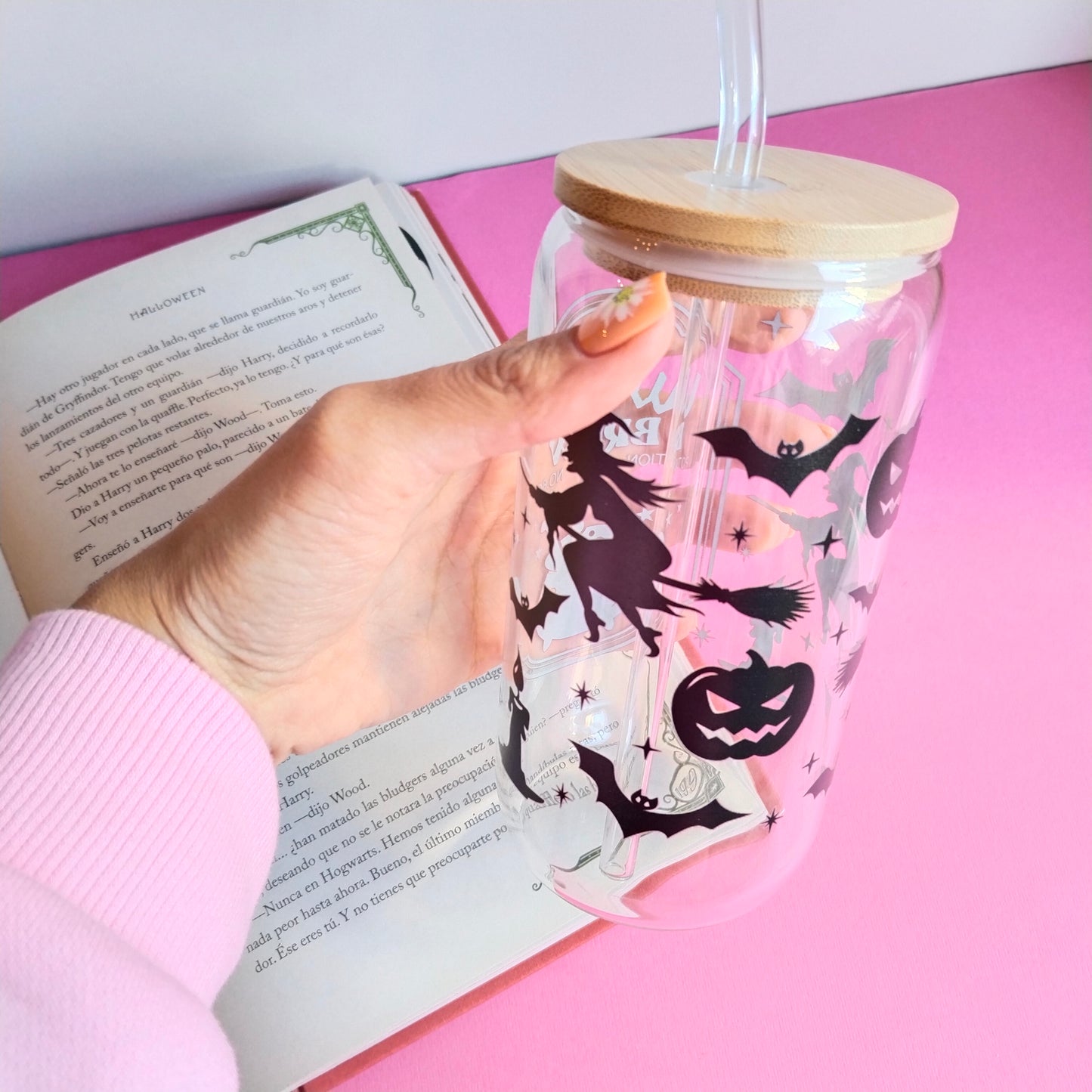 Vaso de cristal poción de bruja