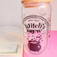 Vaso de cristal poción de bruja