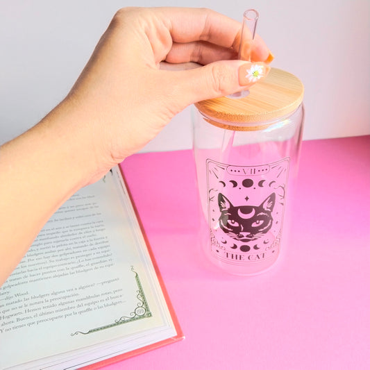 Vaso de cristal tarot the cat
