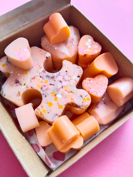 Wax melts: Puzzle romántico de Canela, Naranja y Rosas