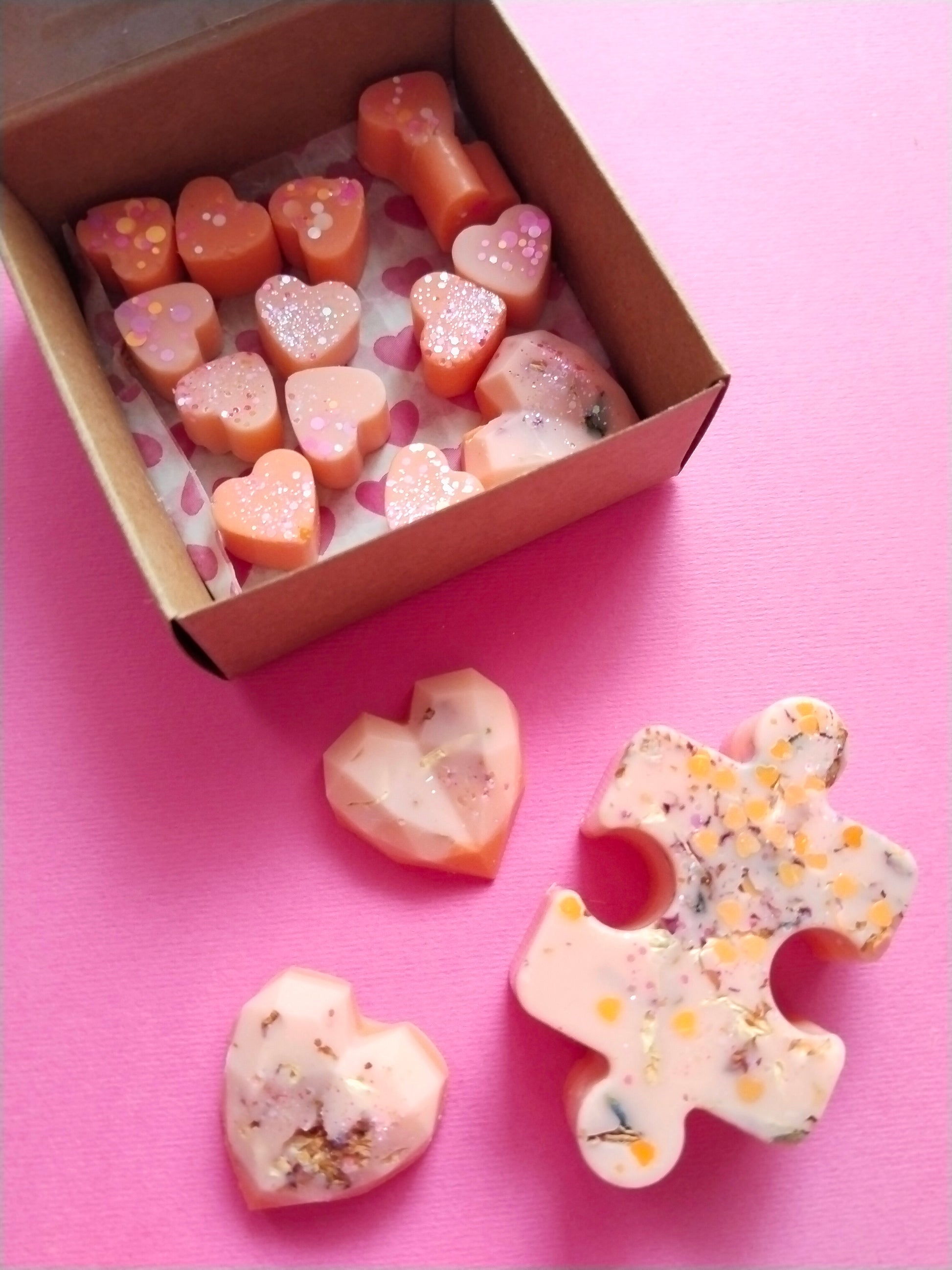 Wax melts: Puzzle romántico de Canela, Naranja y Rosas