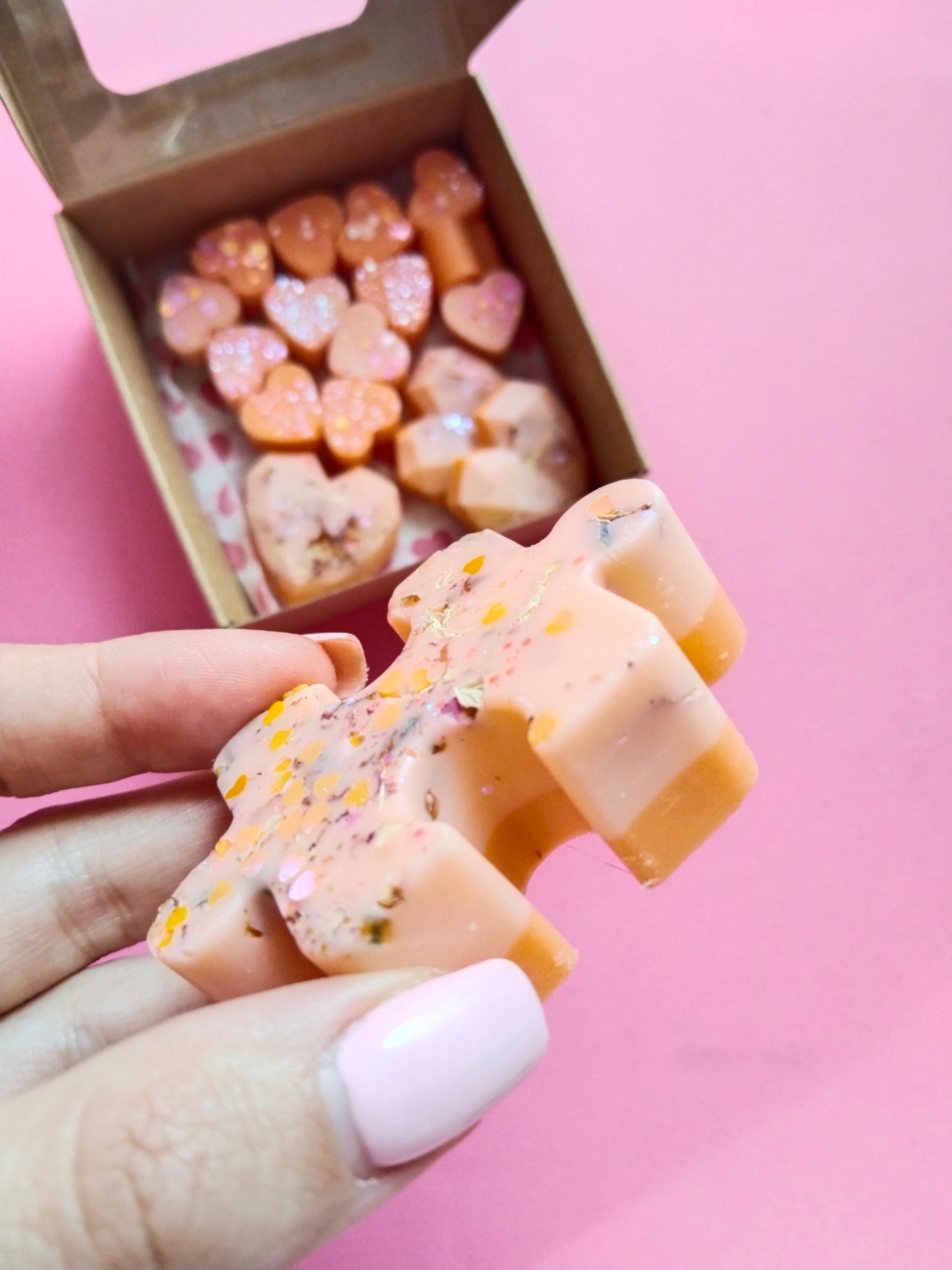 Wax melts: Puzzle romántico de Canela, Naranja y Rosas