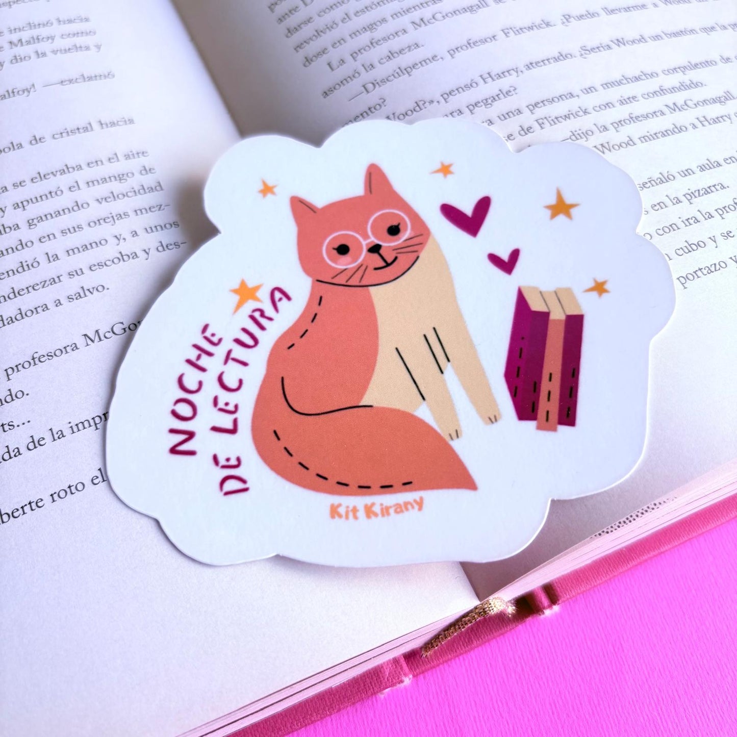 Marcapáginas noche de lectura