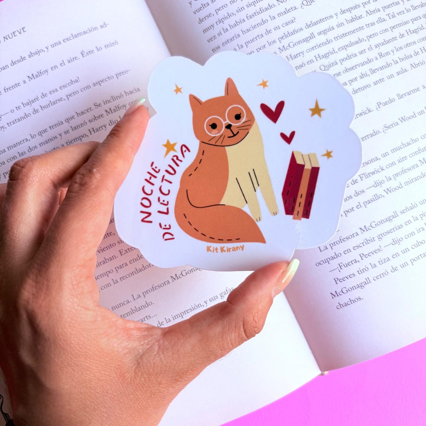 Marcapáginas noche de lectura