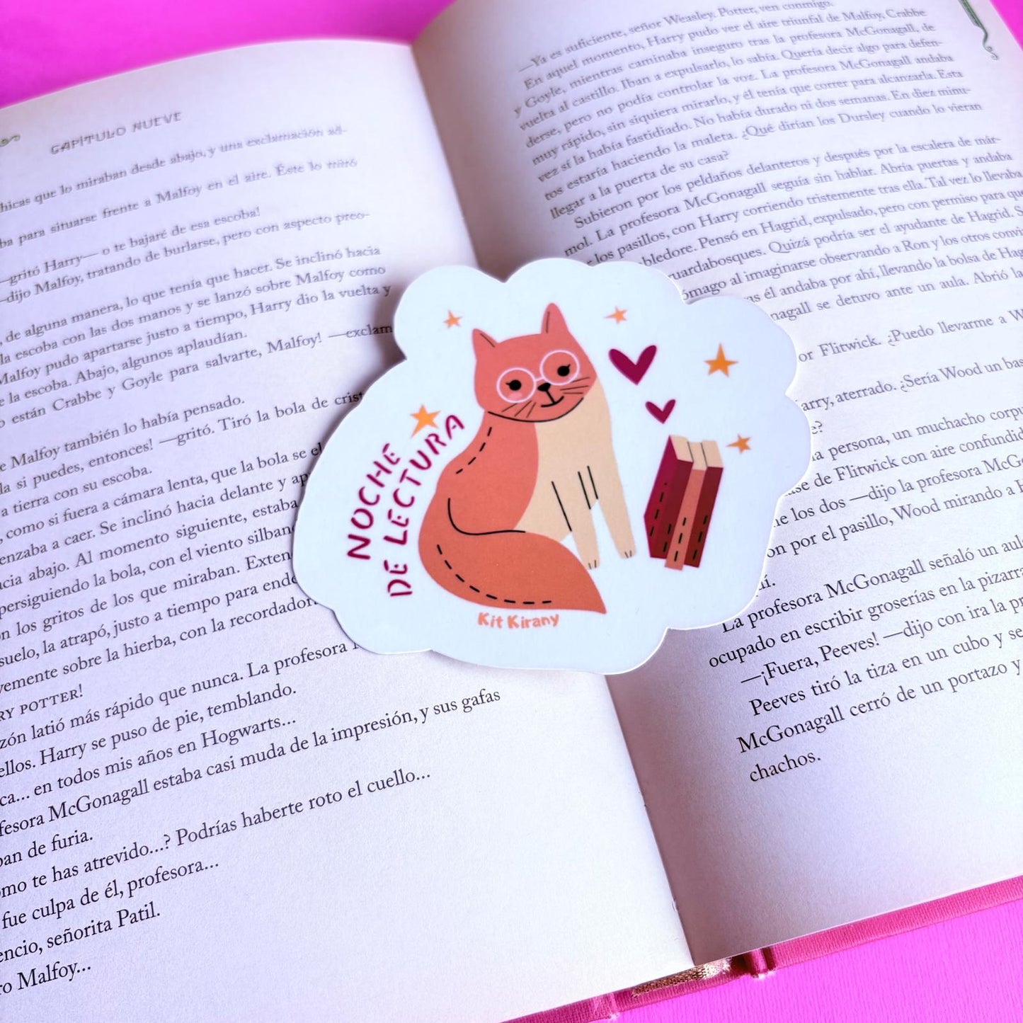 Marcapáginas noche de lectura