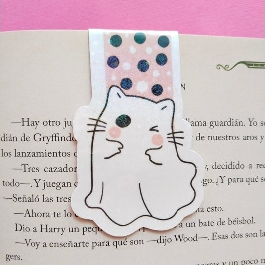 marcapáginas magnético gato encantado