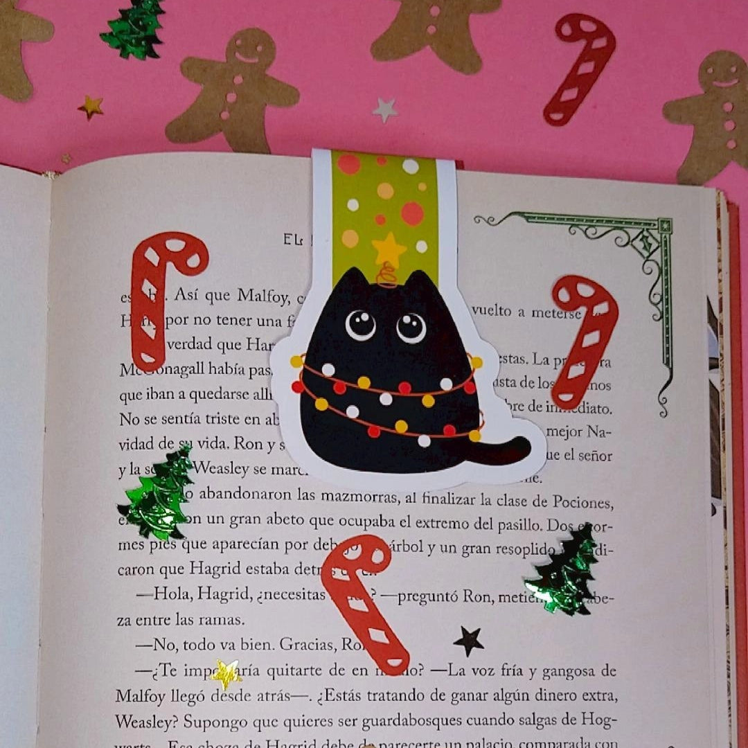 marcapaginas magnetico kit kirany gato navideño
