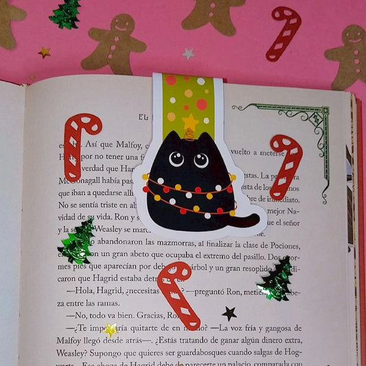 marcapaginas magnetico kit kirany gato navideño