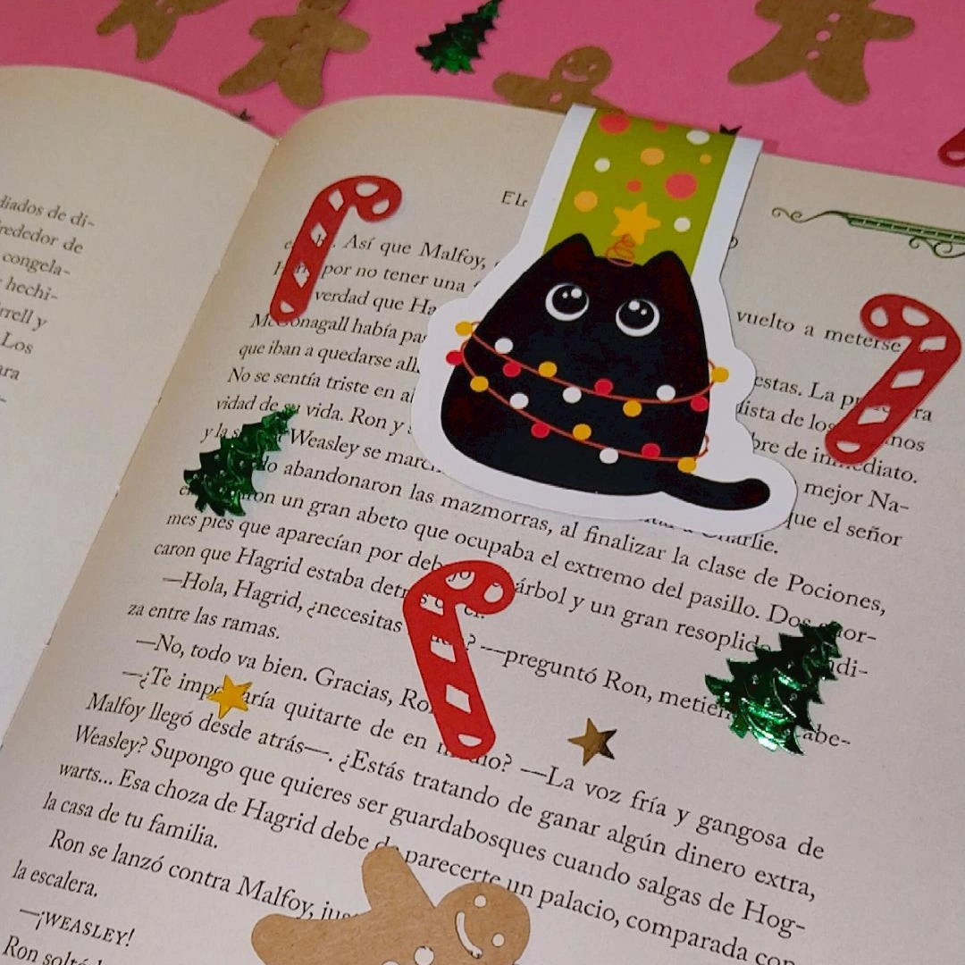 marcapaginas magnetico kit kirany gato navideño