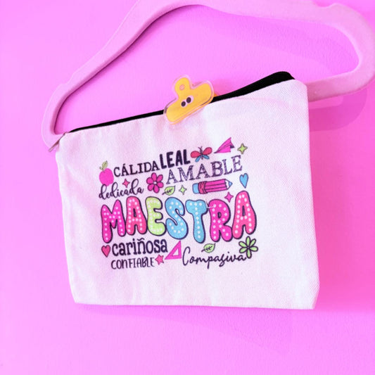 Mini bolsa de tela maestra